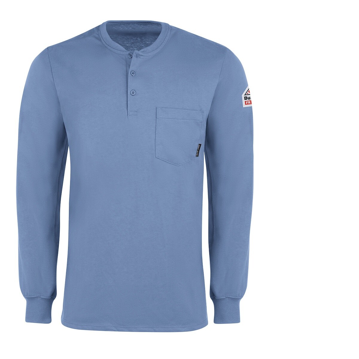 Bulwark Men's FR Lightweight Henley in Light Blue